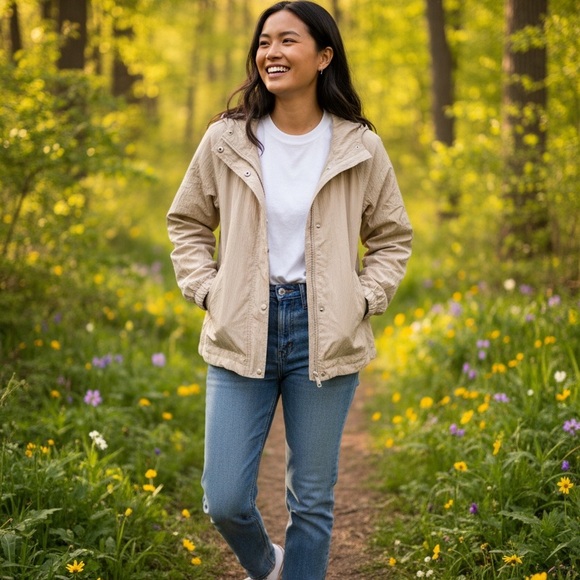 Doe & Rae Light Tan Utility Jacket - Picture 1 of 5